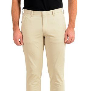 Hugo Boss Men's "Kaito3-Travel2" Beige Tapered Slim Fit Casual Pants